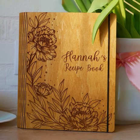 NEA  ARRIVAL❤️Personalized Family Wooden Recipe Book, Filled With Love & Memories Ideal Gifts for Grandma or Mom