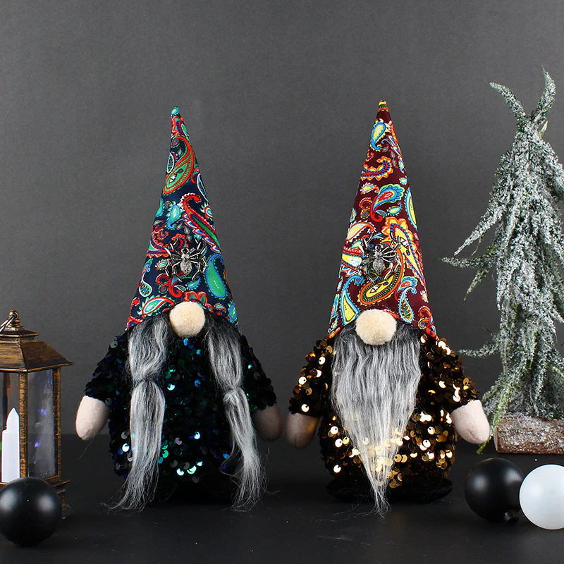 Elevate Your Halloween Decor With A Halloween Sequin Gnome!