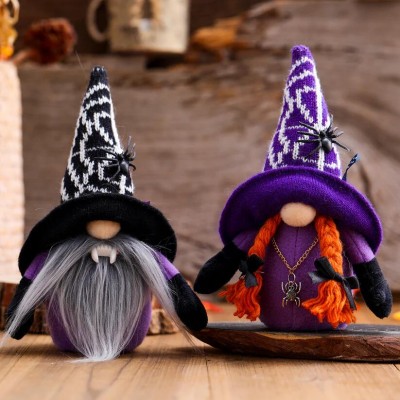 Elevate Your Halloween Decor With A Purple Halloween Gnome!